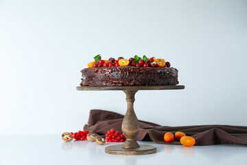 Wall Mural - Tasty dessert - Chocolate cake, concept of delicious dessert