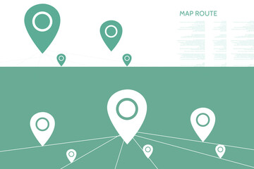 Fototapete - 2d rendering Red map pointer
