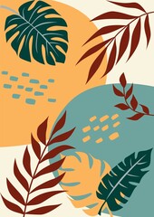 Wall Mural - seamless pattern with leaves