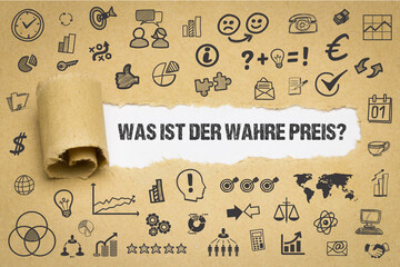 Wall Mural - Was ist der wahre Preis?	