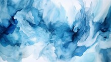 Abstract Art Blue Paint Background With Liquid Fluid. Ai Generative