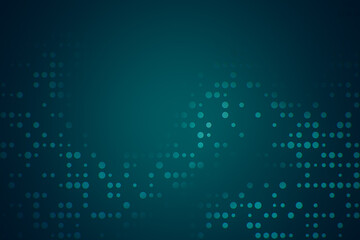 Poster - Digital dark landing page background with tech circles. 3D Rendering.