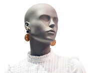 Isolated Female Mannequin. Dummy Woman Head. Fashion Concept