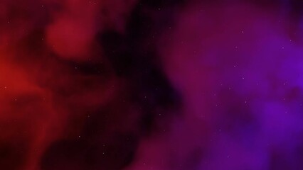 Wall Mural - colorful space background with red-purple nebula and stars.