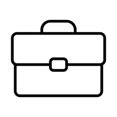 Fototapete - Briefcase icon. Business bag icon. Suitcase, portfolio symbol, linear style pictogram isolated on white.
