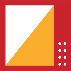 Wall Mural - Simple Geometric Shapes on a Square Background. Banner Design, Social Media Advertising 