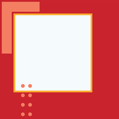 Wall Mural - Simple Geometric Shapes on a Square Background. Banner Design, Social Media Advertising 