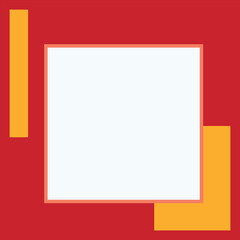 Wall Mural - Simple Geometric Shapes on a Square Background. Banner Design, Social Media Advertising 