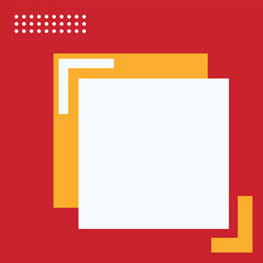 Wall Mural - Simple Geometric Shapes on a Square Background. Banner Design, Social Media Advertising 