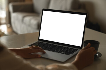 Aufkleber - people using laptop computer white screen display