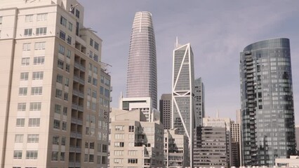 Sticker - Cityscape of San Francisco with modern buildings and towers in the morning