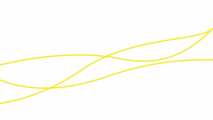 Wall Mural - Animated stripes. Three yellow bars. Decorative lines. Waves gradually changes shape. Looped video. Flat vector illustration isolated on a white background.
