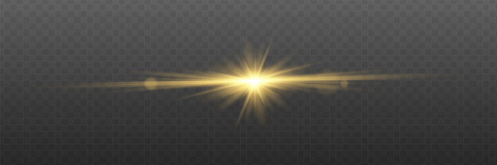 Wall Mural - Lens flare vector illustration. Glowing spark light effect isolated.