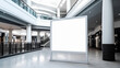 © Visual Studio - Large blank billboard inside shopping mall. Space for product advertisement display and marketing and promotion mock up for businesses.