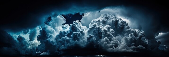 Wall Mural - midnight cosmos a dramatic and fantasy background with a black dark blue starry sky white cumulus cl