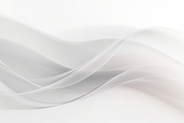 Simple White Background with Soft Colored Smooth Lines