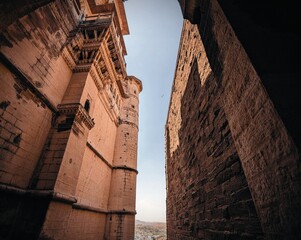 The second main entrance of the Mehrangarh fort, Jodhpur, Rajasthan, India.