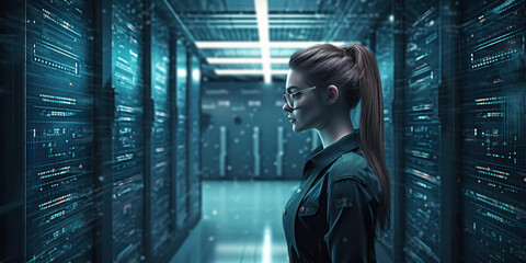 Poster - it specialist monitoring advanced data center infrastructure. generative ai