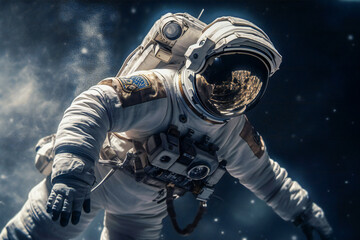 Wall Mural - an astronaut in outer space. created with generative ai technology.