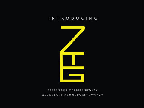 Z T E G or Z T G letter mark logo. zteg letter mark Logo template, vector file eps 10, text and color is easy to edit. illustration of an background