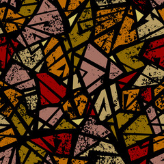 Poster - Vector ethnic tribal pattern. Seamless art image.