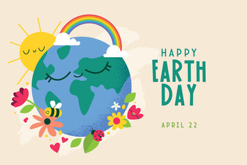 international mother earth day. ecology, environmental problems and environmental protection. vector