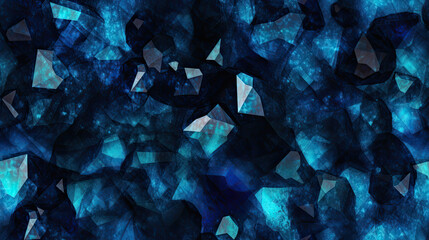 Wall Mural - abstract blue background diamond gemstone texture - by generative ai