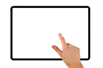 a tablet ipad in a hand on the png backgrounds