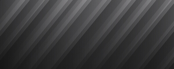 Poster - 3D black geometric abstract background overlap layer on dark space with diagonal lines decoration. Modern graphic design element striped style for banner, flyer, card, brochure cover, or landing page