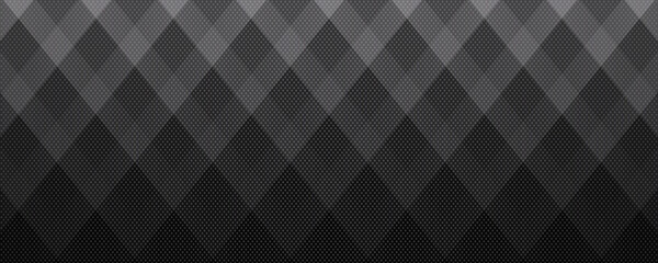 Wall Mural - 3D black geometric abstract background overlap layer on dark space with rhombus pattern decoration. Modern graphic design element striped style for banner, flyer, card, brochure cover, or landing page