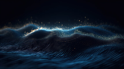 wave grid abstract graphics,created with generative ai tecnology.