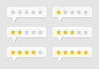 © Siddhesh - One to five star rating, rate us, review vector icon set isolated on grey background. Customer feedback concept. Vector illustration.