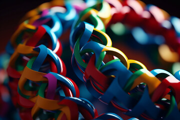 Poster - Abstract colorful twisted object. Illustration. Generative AI
