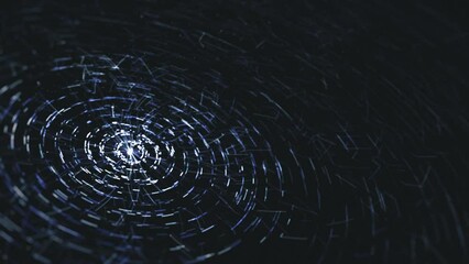 Poster - Abstract Digital Data Hitech Background/ 4k animation of an abstract high technology wallpaper background visual fx of data lines and particles zooming in with ambient occlusion and depth of field