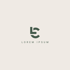 Wall Mural - modern creative Letter LC CL logo icon design template elements.