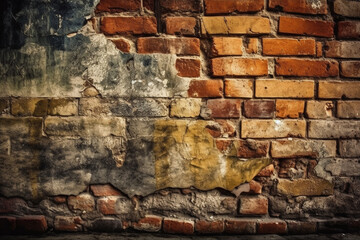 Wall Mural - Brick wall background pattern wallpaper. Brickwork construction texture. Ai generated