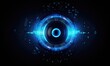 © uhdenis - Future technology, blue eye light cyber security concept. Creating using generative AI tools