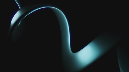 Poster - Black background. Design. Small lines of blue shades giving small patterns diverging in different directions in the animation.
