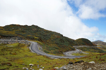 Wall Mural - Roads bends like Snake Shape in Sikkim