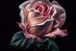 Pink rose isolated close up. Generative AI