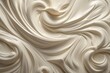 Vanilla white cream, ice cream, whipped cream, abstract background with swirl pattern, flowing texture, generative AI 