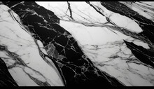 Abstract Luxury Black White Marble Texture Stone AI Generated