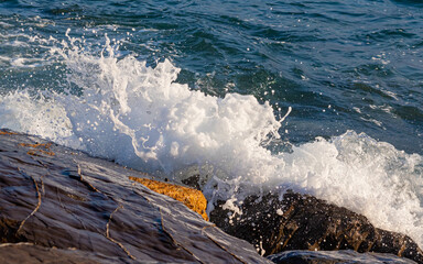 Wall Mural - Stones and sea waves