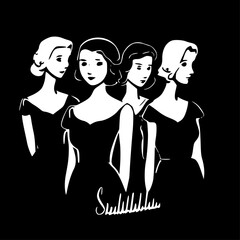 Bridesmaid - High Quality Vector Logo - Vector illustration ideal for T-shirt graphic