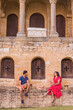 © Sangiao_Photography - Mixed race couple tourism travel portrait in Santa Maria del Naranco, Oviedo, Asturias.
