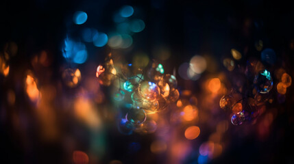 Poster - blurred abstract bokeh light wallpaper background Generative AI