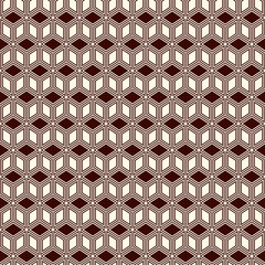 Wall Mural - Repeated cubes background. Geometric shapes wallpaper. Seamless surface pattern design with polygons.