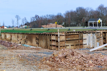 Poster - iron formwork for the foundation of a new house