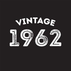 Wall Mural - 1962 vintage retro t shirt design vector