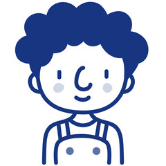 boy avatar blue icon